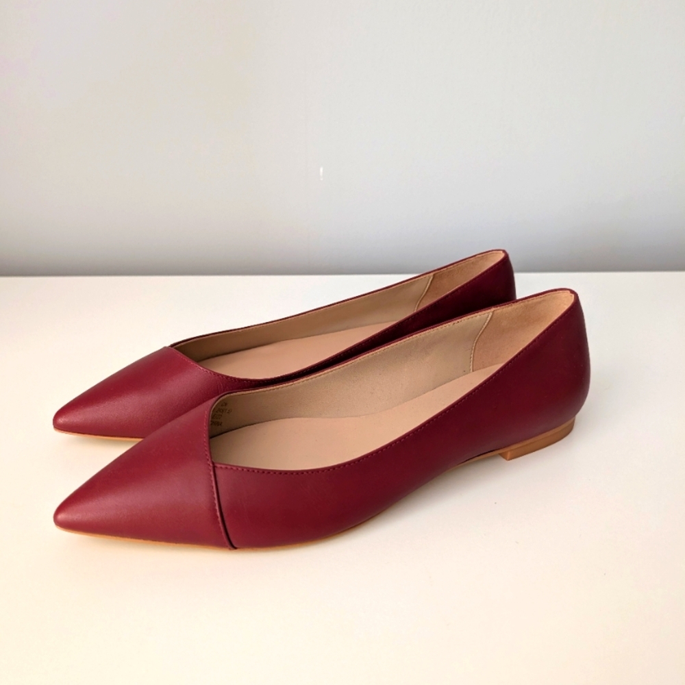 NIB Stuart Weitzman Red Leather Flats